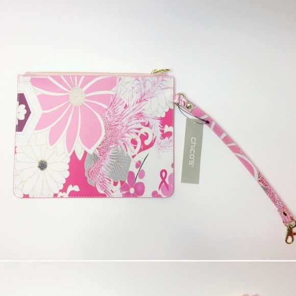 NEW Chico's LBBC Breast Cancer Pink Pouch - Picture 5 of 12